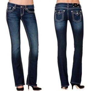 Miss Me | Loose Saddle Stitch Border Bootcut